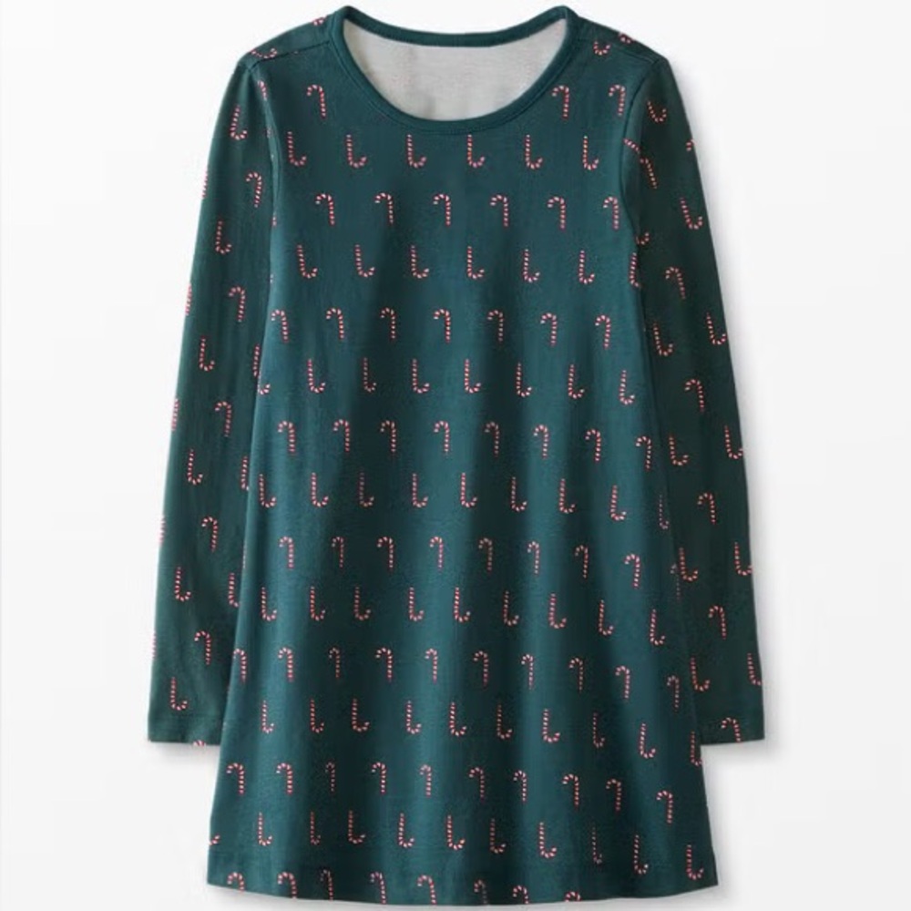 Hanna Andersson Green Candy Cane Dress